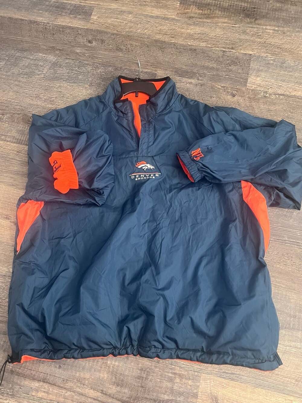 Denver Broncos Reversible Fleece Nylon 1/2 Zip Jacket